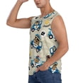 thumbnail image 3 of Haiem Men's Animals Driving Police Car Print Tank Tops Summer Sleeveless Cut Off Workout T-Shirts Fitness Vest Athletic Undershirts-Medium, 3 of 8