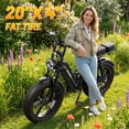 thumbnail image 3 of TST Electric Bike for Women, 20"x4" Fat Tire, E Mountain Bike, 750W Motor 48V/15AH UL2849, Dual Hydraulic Disc Brakes, Full Suspension, 3 of 9