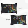thumbnail image 2 of Sikiie Dragon with Colorful Tail Print Plush Pillow Cover, Wrinkle-proof and Stain-resistant Pillow Protector without Pillow Core, Home Decoration-20"x30", 2 of 6