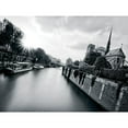 thumbnail image 3 of AG 14x12 Black Modern Framed Museum Art Print Titled - Classic BandW Notre-Dame, 3 of 5