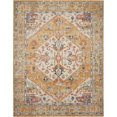 thumbnail image 1 of homeroots home decor 385567 8’ x 10’ Ivory and Yellow Center Medallion Area Rug, 1 of 1