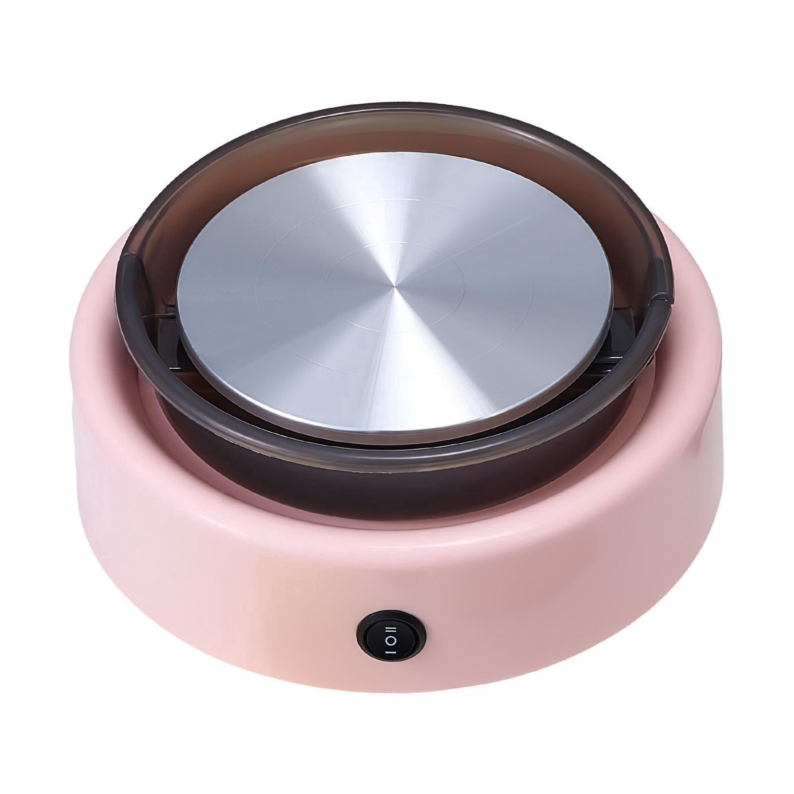 Mini Pottery Wheel 6 Inch Turntable Adjustable Speed Forward Reverse Rotation Electric Clay Wheel with Shaping Tools for Kids Beginners Home DIY Pottery Classes Pink
