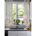 thumbnail image 2 of Easter Bunny Sheer Curtains 45 Inch Length 2 Panels Set for Living Room/Bedroom, Cute Rabbit Rose Floral Country Leaves Plants Green Kitchen Curtains Grommet Curtains Window Treatments 42"x45"x2, 2 of 7