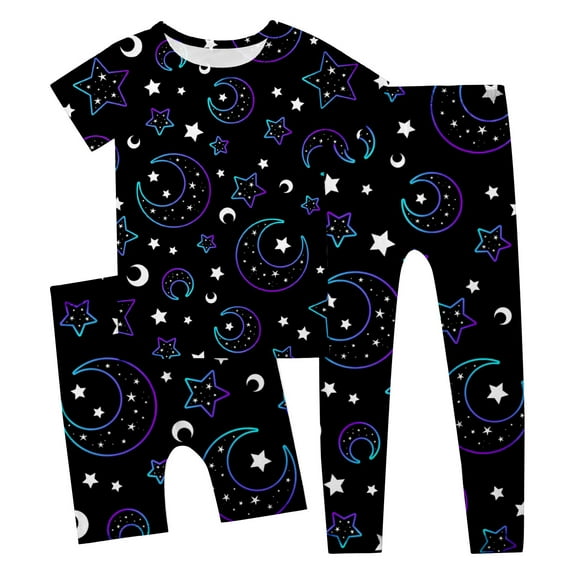 Outfits for Boys Kids Girls 3Pcs Unisex Short Shirt And Pants Sets Boys Clothes