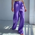 thumbnail image 3 of 2023 Primavera/verano nuevas mujeres de cintura alta Casual pantalones de pierna ancha pantalones largos Palazzo Pantalones, 3 of 5
