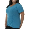 thumbnail image 3 of Women's Plus Size Shirred Tee, 3 of 4