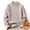 Beige, variant on Men's Mock Neck Fleece Lined Sweatshirt Long Sleeve Warm Casual Pullover