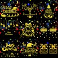 thumbnail image 4 of Día de Navidad, oro, brillante, etiqueta de la pared, ventana de vidriodecoración de bricolaje Abanopi 1pcs, 4 of 7