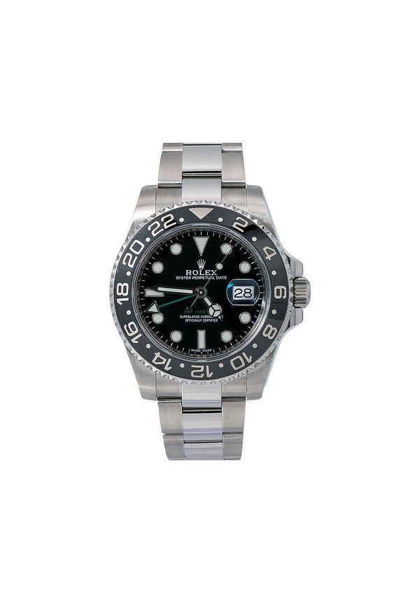 Pre-Owned Rolex GMT-Master II 40MM 116710LN Black Dial Black Ceramic Bezel Stainless Steel Oyster Bracelet