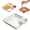 White, variant on Chips and Salsa Serving Dish, Separated Plate Multi Reusable Dip Tray, Veggie Platter Dipping Serving Trays with Sauce Rack, Entertaining Plastic Dip Tray Plate