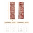 thumbnail image 6 of Fsddascl Christmas Snowflakes Blackout Curtains for Bedroom/Living Room, Thermal Insulated Kitchen Curtains, Red Winter White Snow Retro Grommet Darkening Window Treatment Drapes 42"x84"x2, 6 of 6