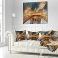 thumbnail image 2 of Designart Paris Paris Eiffel Towerin Paris with Sunset Colors - Cityscape Throw Pillow - 18x18, 2 of 4