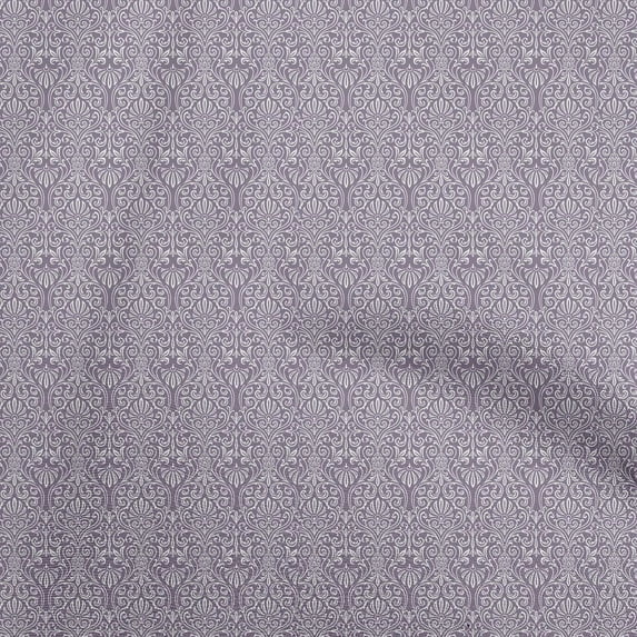 oneOone Viscose Jersey Dusty Violet Fabric Damask Diy Clothing Quilting Fabric Print Fabric By Yard 60 Inch Wide