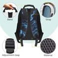 thumbnail image 5 of Uorisanigo Kids Backpack for Boys 6-12, 17 Inch Casual Lightning Wolf Print Sports Daypack with Front Zipper Pocket, Great for School, Hiking and Outdoor Activities, 5 of 7