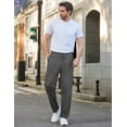 thumbnail image 4 of Pinspark Men's Baggy Cargo Sweatpants Open Bottom Straight Leg Loose Fit Drawstring Waist Deep Pockets, 4 of 6