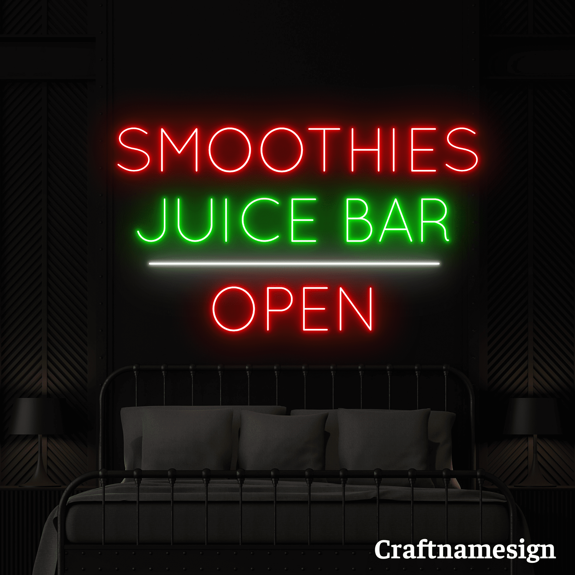 Craftnamesign Open Welcome Neon Sign for Smoothies Shop Juice Bar Wall Decor