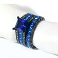 thumbnail image 4 of Ringheart Couple Rings Matching Rings 1.5ct Blue CZ Womens Wedding Ring Sets Wedding Bands, 4 of 7