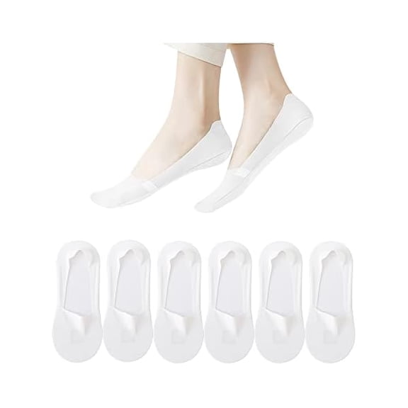 Eryueer No Show Socks Womens 6 Pairs Hidden Invisible Low Cut Socks Non Slip Socks Womens Breathable Cool Thin Womens Socks