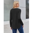 thumbnail image 4 of Zeagoo Long Sleeve Tops for Women Solid or Printed Blouse Casual Basic Tunic Spring T-shirt Lightweight, 4 of 6