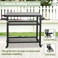 thumbnail image 2 of 3-Shelf Outdoor Grill Table, Grill Cart Outdoor with Wheels, Pizza Oven Table and Food Prep Table, Blackstone Table with Propane Tank Hook, Grill Stand for Blackstone Griddle for Outside BBQ, 2 of 7