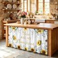 thumbnail image 6 of Sunflower Cabinet Curtain 32"Wx55"L, Dustproof Pantry Door Curtain with Self Adhesive Tape, Summer Botanical Green Eucalyptus Leaves Tall Storage Cover Privacy Drape for Bathroom Kitchen Laundry Room, 6 of 9