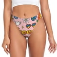 thumbnail image 1 of Balery Retro 70s Hippie Tangas de Algodón para Mujer con Estampado – Ropa Interior Sexy, Transpirable, G-string-4X-Large, 1 of 1