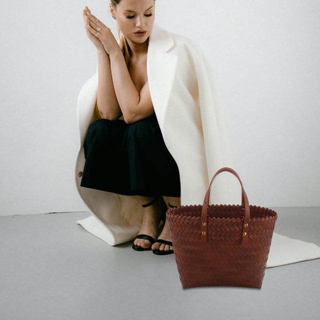 CRILSTYLEO Tote Bohemio En PVC Marrón Ideal Para Compras Y Salidas Diarias