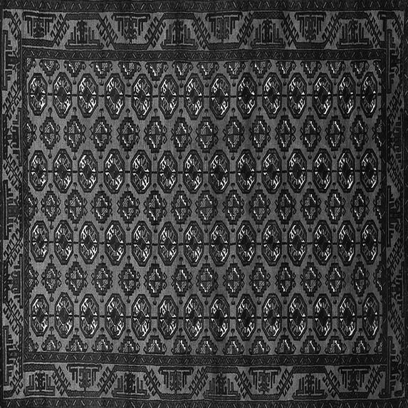 Ahgly Company Indoor Square Oriental Gray Industrial Area Rugs, 4' Square