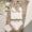 Beige, variant on Girls Shell Bikini Set 2-Piece Triangle Halter Neck Swimsuit Cutout Bathing Suit Beach Pool Wear for Girls Youth Ages 13-17