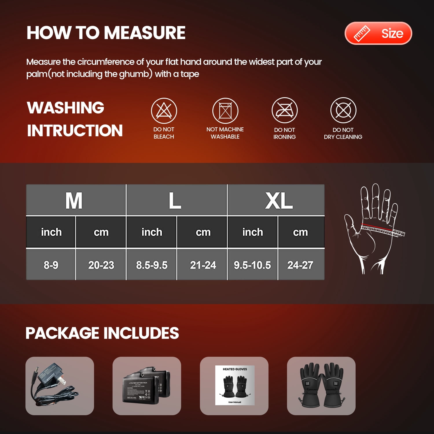 VIRNAZ Heated Gloves for Men Women, Rechargeable 5000mAh Electric Battery Touchscreen Warm Gloves for Skiing Skating Snow Hiking