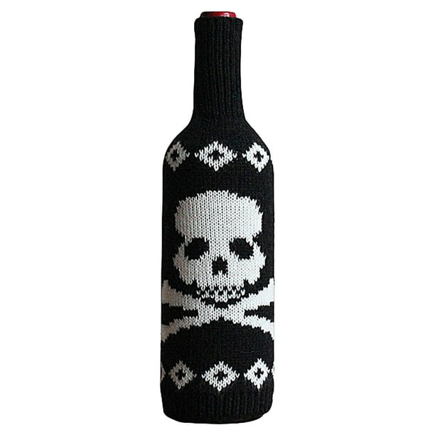 Para Botella Vino Exquisita Funda para Botella Vino para El Halloween (huesos)