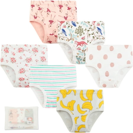 

Little Girls Baby Soft Cotton Underwear Briefs Uccdo Toddler Kids Padded Panties Undies 6-Pack 2-10T