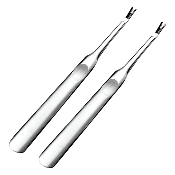 ACDANC 2pcs Stainless Steel Cuticle Remover Dead Skin Cuticle Pusher Trimmer Pedicure Nail Art Tool for Fingernails Toenails