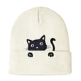 thumbnail image 1 of TINZ Women's Embroidered Cat Cat Animal Knitted Hat Cold Cap for Men Mad Rabbit Frock, 1 of 2