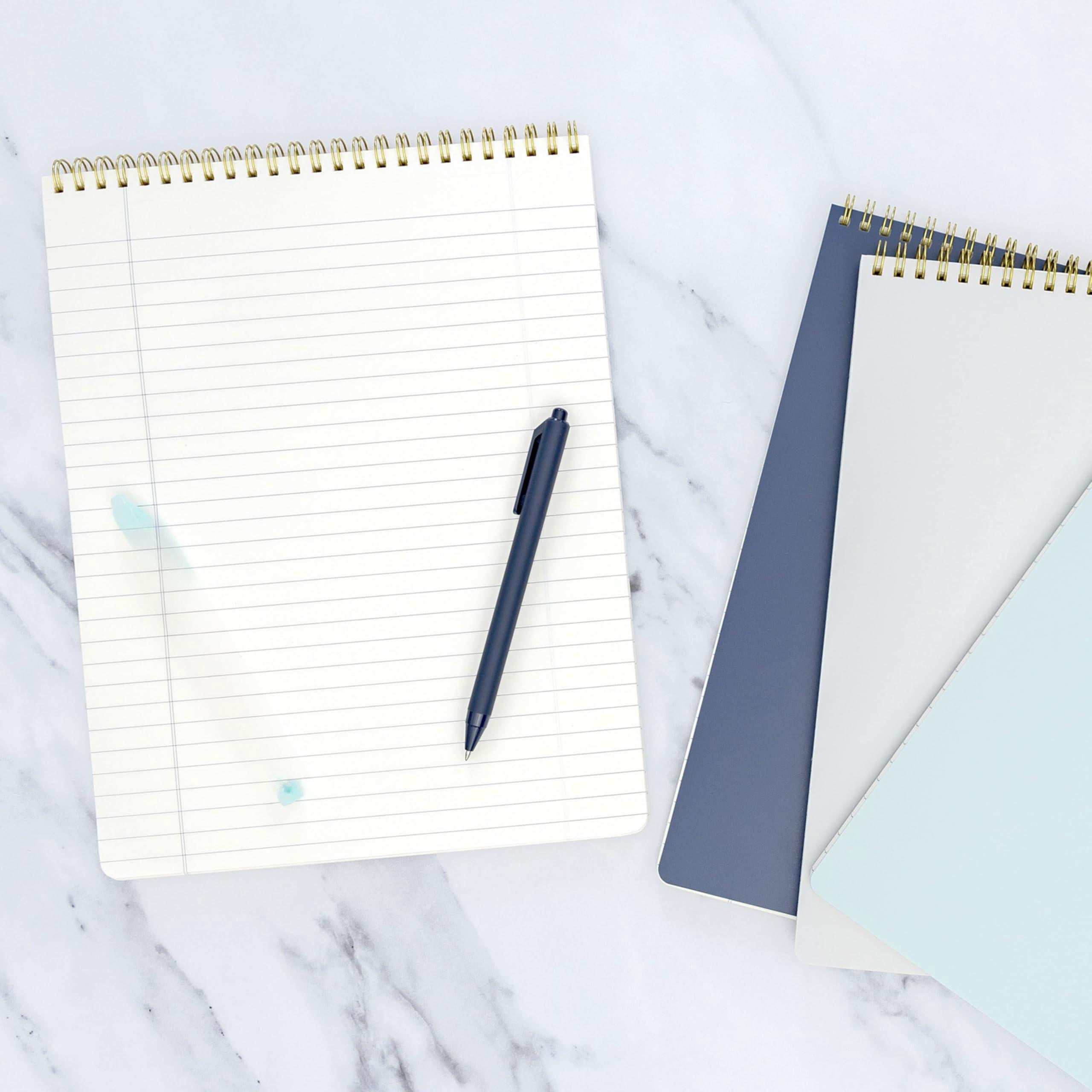 Top Bound Spiral Notebook  3 Pack Lined Notepad (raspberry/marigold/mint) 70 Sheets (140 Pages) Per Wide/legal Ruled 8.5 Inches X 11