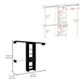 thumbnail image 4 of 250 Closet System For Bedroom - Black, With Five Open Shelves, One Drawer, 3 Metal Rods, Attractive Feature In Black 5 1 Style, 4 of 4
