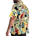 thumbnail image 3 of Football Men's Casual Printed Hawaiian Poplin Button Down Short Sleeve Beach Shirt Unisex, 3 of 6