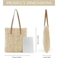 thumbnail image 2 of LinYooLi Straw Beach Bag for Women, Summer Woven Tote Bag Shoulder Handbags for Vacation Travel, 2 of 6