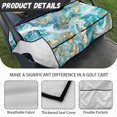 thumbnail image 6 of Renewold Golf Cart Seat Protector Sweat Absorption Comfort Golf Cart Seat Towel Blanket with Pockets Universal Fits for 2 Person Club Car, 52" x 32", Marble Teal Gold, 6 of 7