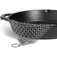 thumbnail image 4 of Ultra-Hygienic Stainless Steel Scrubber, Hangable Cast Iron Cleaner for Grills, Frying Pans, Ovens, and More, Multipurpose Design for Easy Handling and Lifetime Satisfaction Guarantee (7" By 7"), 4 of 6