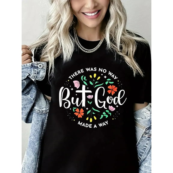 God Christian Shirts Women Jesus Faith Shirt Bible Verse Gifts Tee Religious Short Sleeve Top