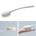 thumbnail image 3 of Advancent Cepillos para el cuerpo del baño Cepillos de cerdas de nailon para baño de mango largo Masajeador exfoliante Herramienta de Suministros de limpieza para el hogar gris, 3 of 6