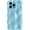 Blue, variant on for iPhone 13 Pro Case,Water Ripple Wave Meteorite Bubble Chrome Plating Electroplated Candy Phone Case (Silver)