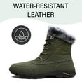 thumbnail image 3 of Mens Winter Snow Boots Warm Fur Lined Non-Slip Lightweight Comfortable Casual Outdoor Hiking Boots Green 8.5 US, 3 of 7