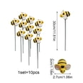 thumbnail image 2 of 10Pcs Ladybug Garden Stakes for Outdoor Patio Decoration, 11.8in Small Insect Ornaments for Lawn Pathway and Flower Bed Display, Decorative Yard Stakes Yellow, 2 of 6