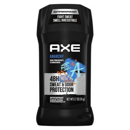 Axe Antiperspirant Stick For Men Anarchy 48 Hour Sweat And Odor Protection For Long Lasting Freshness, Dark Pomegranate & Sandalwood Mens Deodorant 2.7 Oz Packaging May Vary - Pack of 2