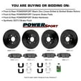 thumbnail image 3 of PowerSport Front Rear Brakes and Rotors Kit |Front Rear Brake Pads| Brake Rotors and Pads| Ceramic Brake Pads and Rotors |fits 1989-1991 Audi 200, 3 of 7