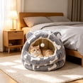 thumbnail image 4 of Antqov Cat Bed for Indoor Cats, Foldable Washable Cat Bed & Cave Soft Thick Removable Pet Bed for Kittens Home Office Supplies, 4 of 6