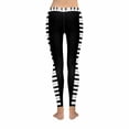 thumbnail image 4 of SUNENAT Funny Black & White Piano Key Women's Capri Leggings Stretchy Skinny Yoga Pants XS, 4 of 4
