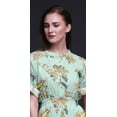 thumbnail image 4 of Bimba Rayon Black Berry & Yellow Sparrow Bird Womens Printed Side Slit SummerÂ&nbsp;DressÂ&nbsp;Long Maxi Gown-X-Large, 4 of 6